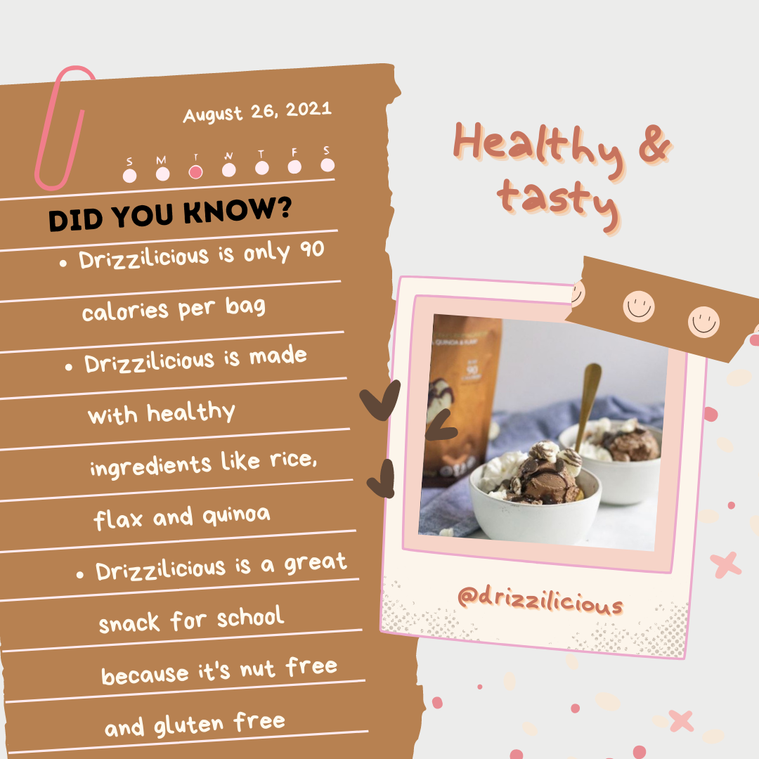 drizzilicious healthy kosher snack