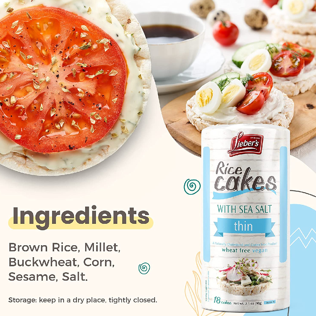 LIEBERS Rice Cakes have willpower healthy kosher rice cakes