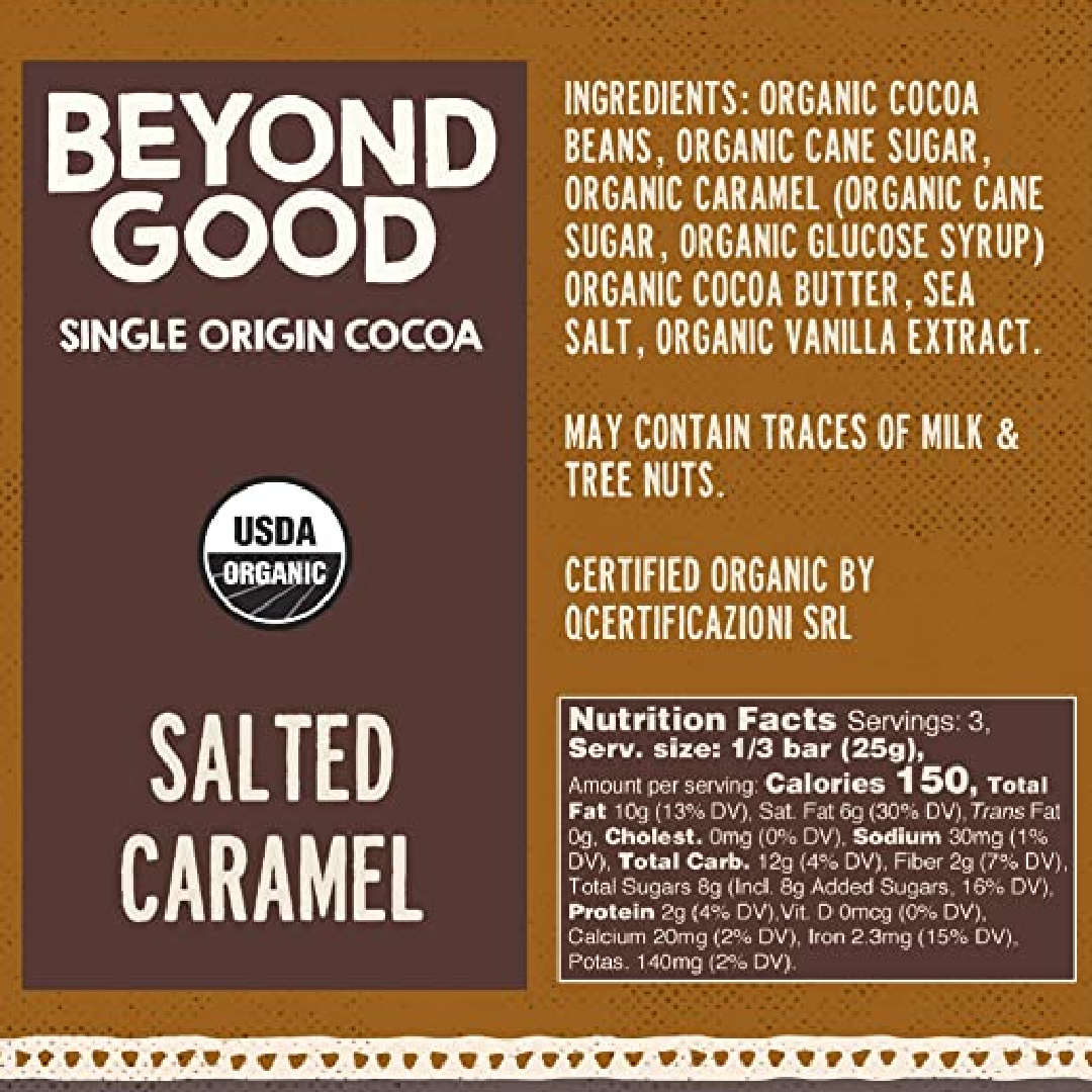 Beyond Good Chocolate Bars caramel have willpower healthy kosher chocolate