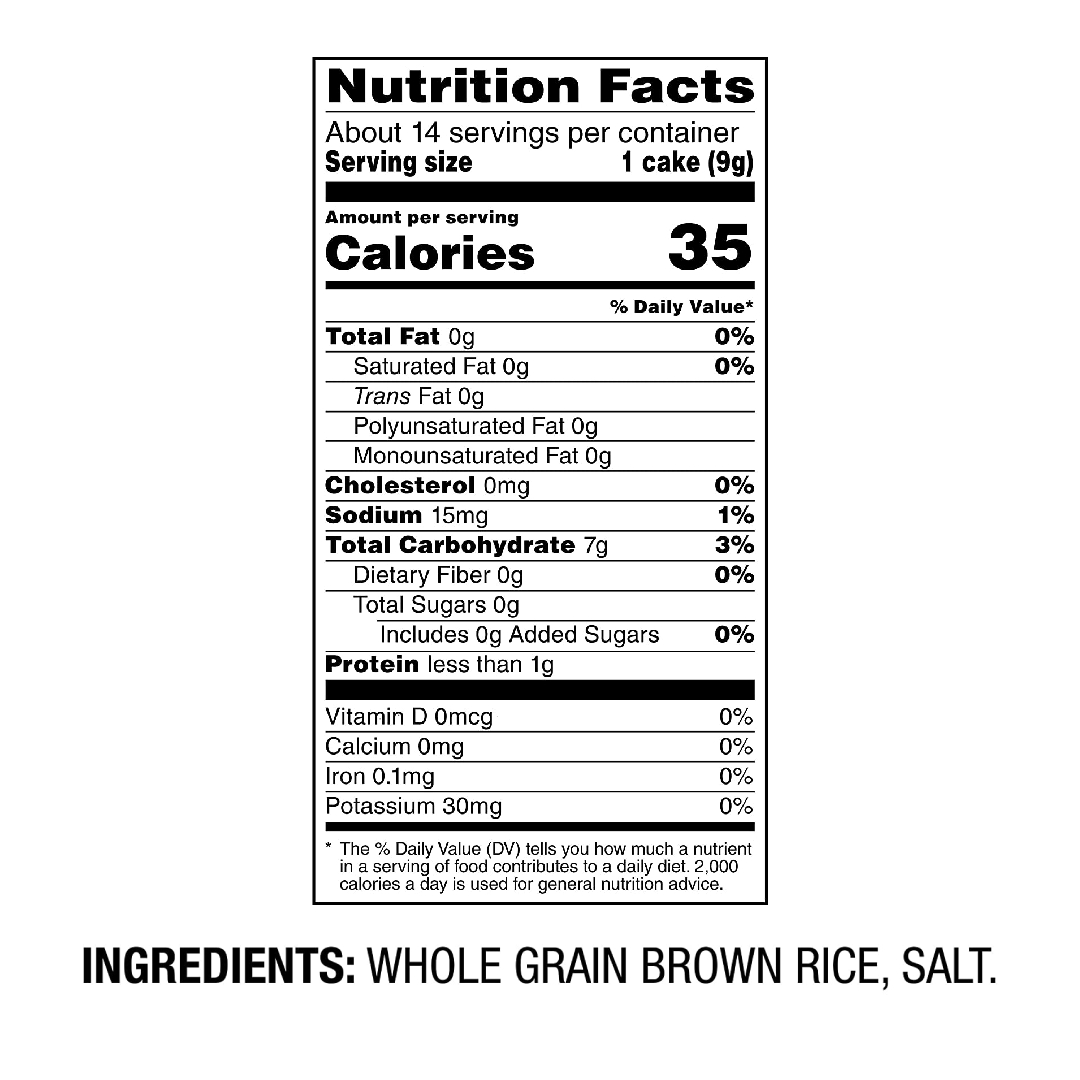 Quaker Rice Cakes, Lightly Salted healthy kosher rice cakes have willpower