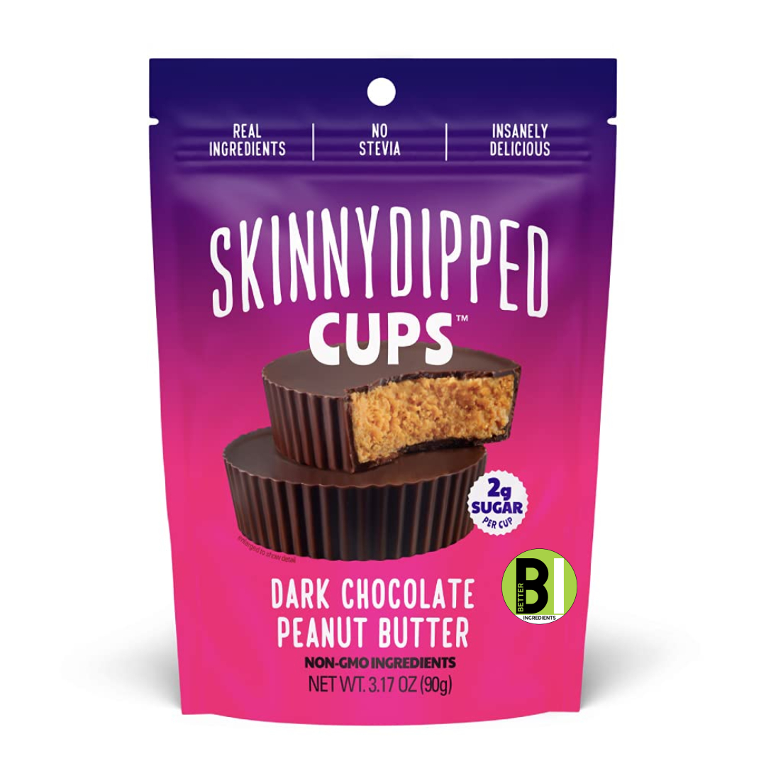 skinny dipped dark chocolate healthy kosher peanut butter cups have willpower