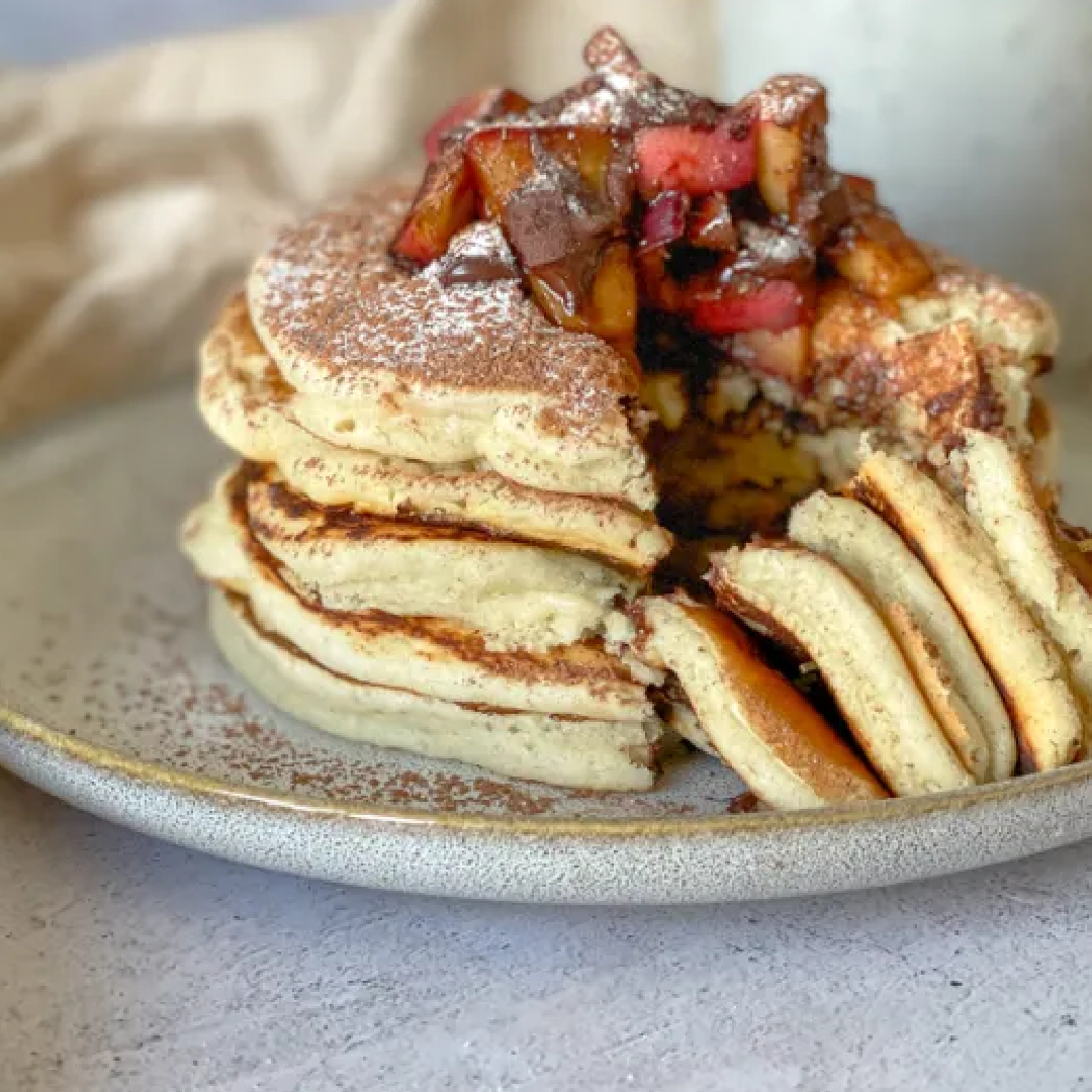 Vegan Apple Cake Pancakes Recipe