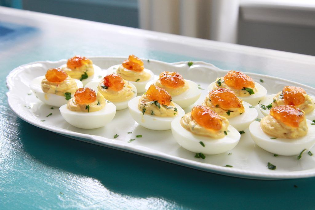 Sweet Heat Deviled Eggs